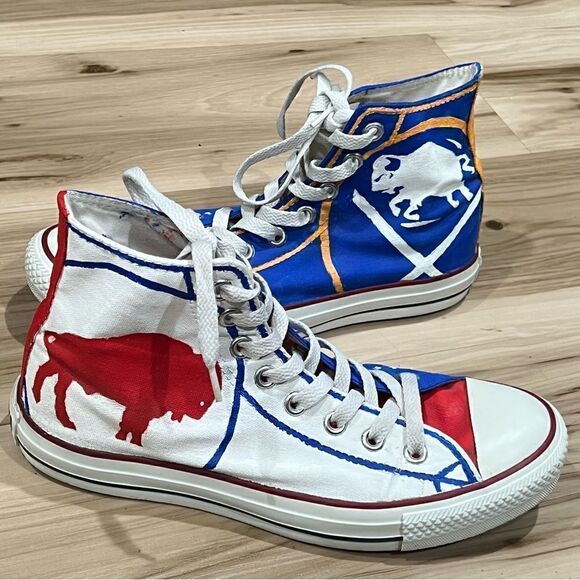 Converse Other - Converse Buffalo Bills Buffalo Sabres Hand Painted Shoes Men’s 7 Women’s 8.5